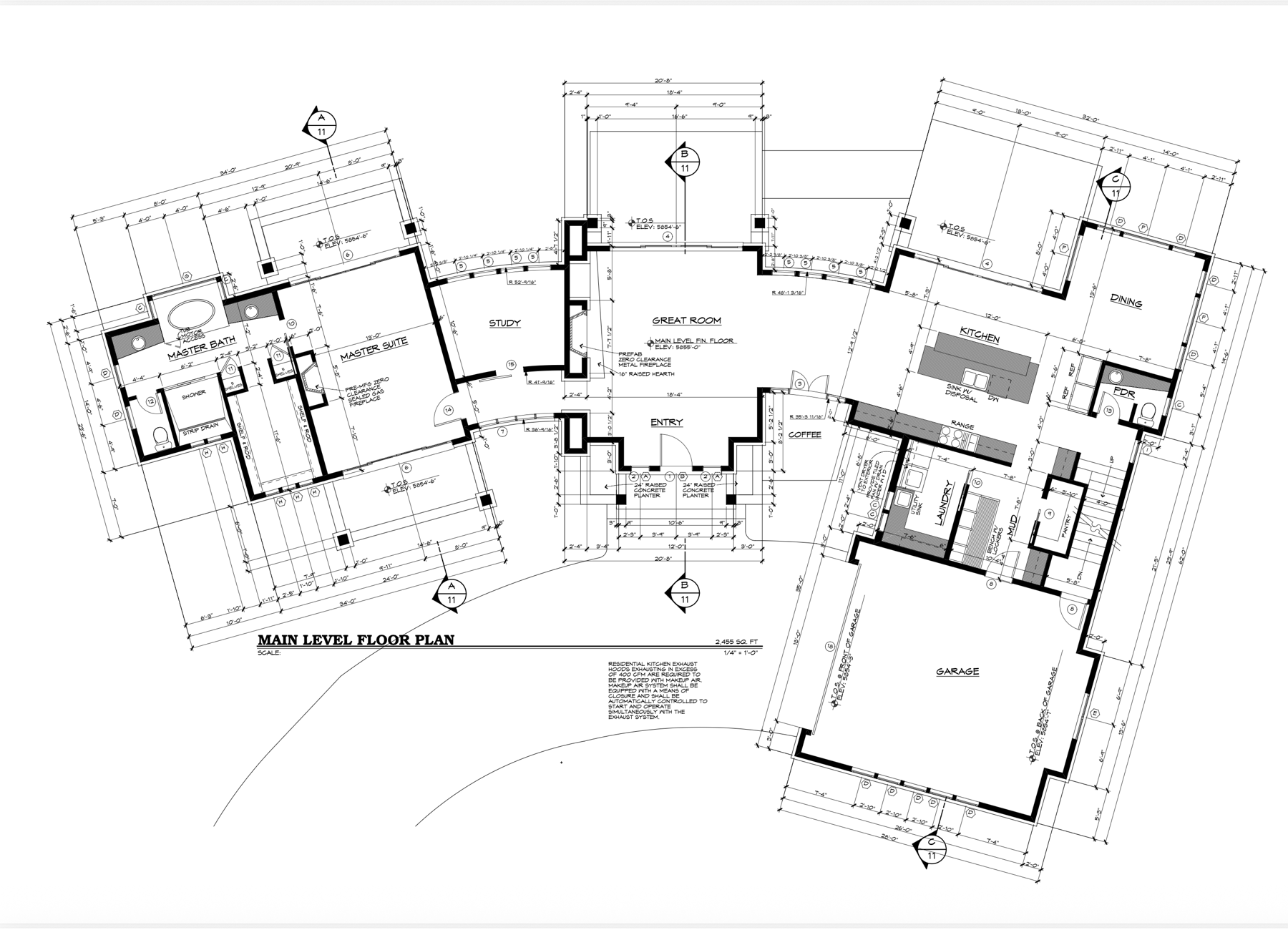 Burns Residence main floor plan