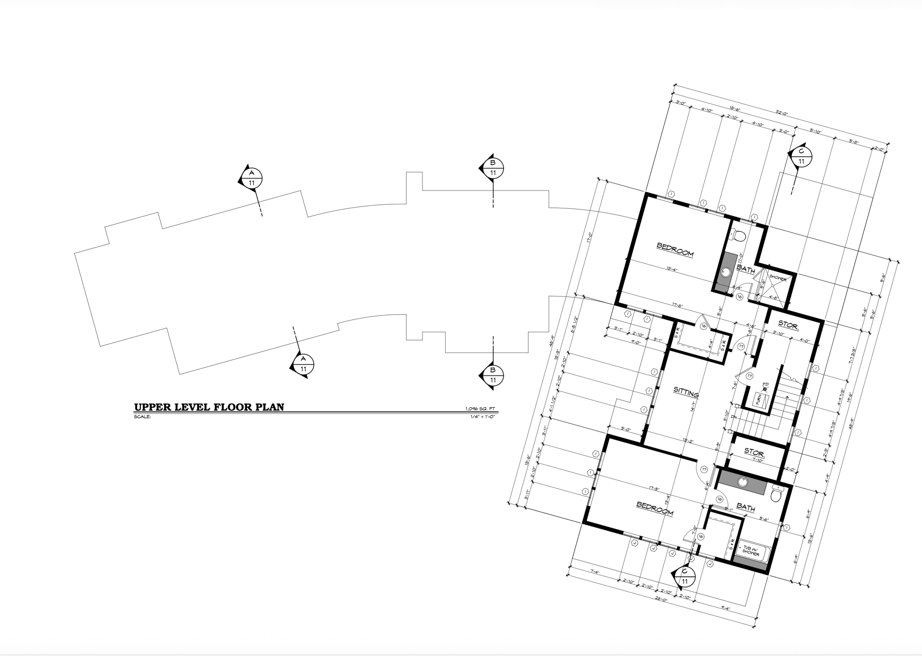 Burns Residence upper floor plan